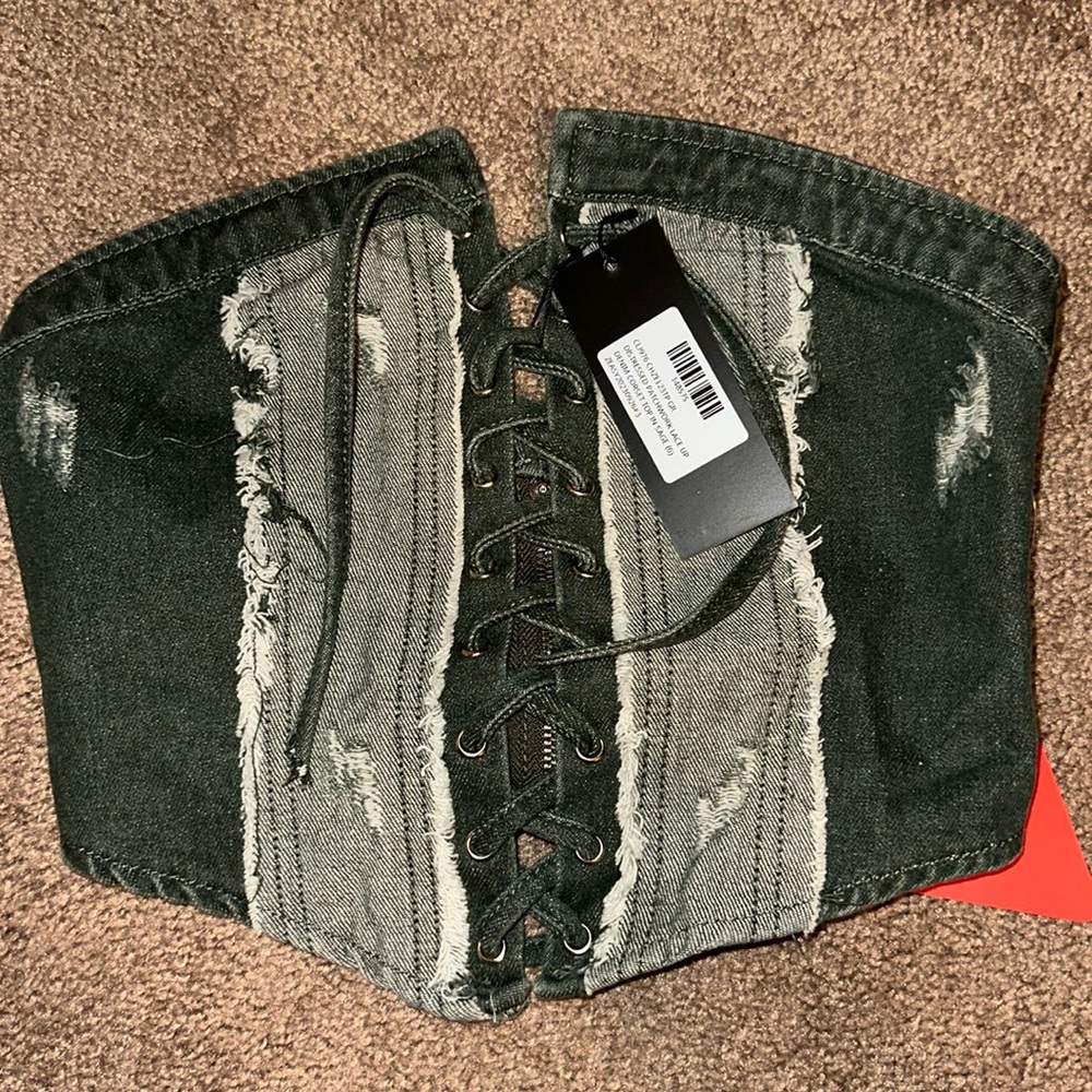 Denim Corset Top
